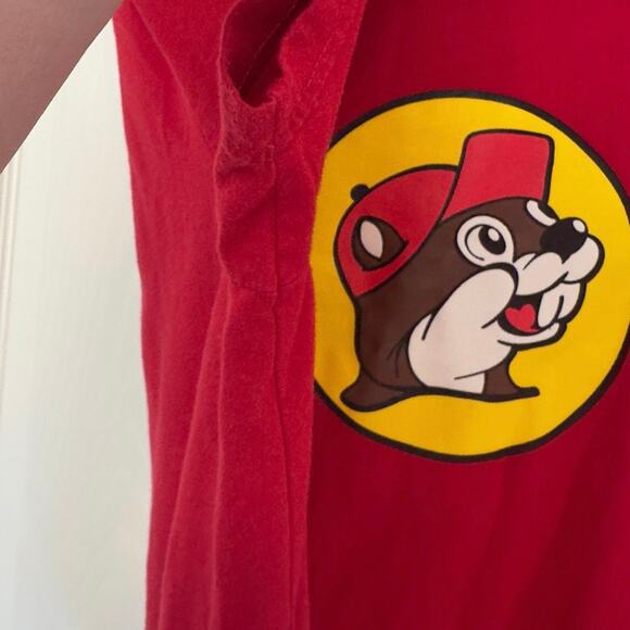 Buc-ee’s Red Unisex Short-Sleeve T-Shirt Size XL Beaver Logo Casual Vacation - Picture 3 of 7